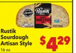 Vallarta Supermarkets Rustik Sourdough Artisan Style offer