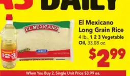Vallarta Supermarkets El Mexicano Long Grain Rice offer