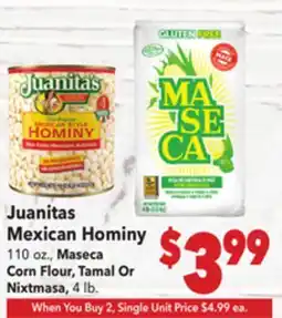 Vallarta Supermarkets Juanitas Mexican Hominy offer