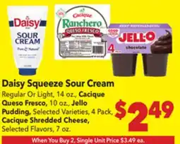 Vallarta Supermarkets Daisy Squeeze Sour Cream offer