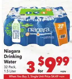 Vallarta Supermarkets Niagara Drinking Water offer