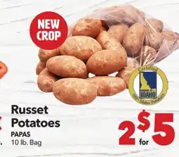 Vallarta Supermarkets Russet Potatoes / PAPAS offer