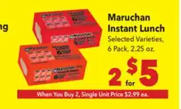 Vallarta Supermarkets Maruchan Instant Lunch offer