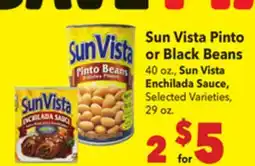 Vallarta Supermarkets Sun Vista Pinto or Black Beans offer