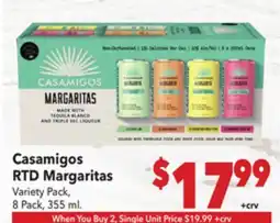 Vallarta Supermarkets Casamigos RTD Margaritas offer