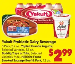Vallarta Supermarkets Yakult Probiotic Dairy Beverage offer