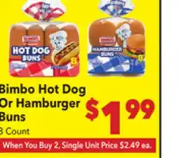 Vallarta Supermarkets Bimbo Hot Dog Or Hamburger Buns offer