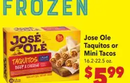 Vallarta Supermarkets Jose Ole Taquitos or Mini Tacos offer