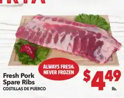 Vallarta Supermarkets Fresh Pork Spare Ribs offer
