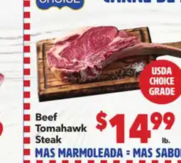 Vallarta Supermarkets Beef Tomahawk Steak offer