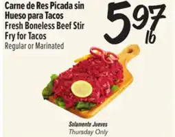 El Super Fresh Boneless Beef Stir Fry for Tacos offer