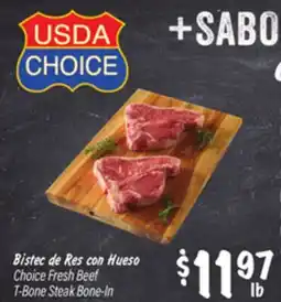 El Super Choice Fresh Beef T-Bone Steak offer