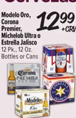 El Super Modelo Oro, Corona Premier, Michelob Ultra o Estrella Jalisco offer