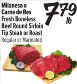 El Super Fresh Boneless Beef Round Sirloin Tip Steak or Roast offer