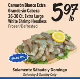 El Super 26-30 Ct. Extra Large White Shrimp Headless offer