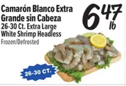 El Super 26-30Ct. Extra Large White Shrimp Headless offer