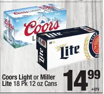Super King Markets Coors Light or Miller Lite offer