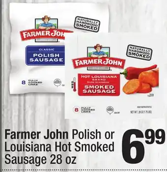 Super King Markets Farmer John Polish or Louisiana Hot Smoked Sausage offer