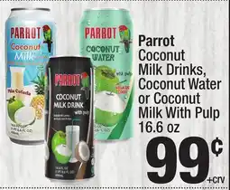 Super King Markets Parrot Coconut Milk Drinks, Coconut Water or Coconut Milk With Pulp offer