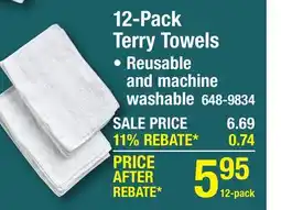 Menards 12-Pack Terry Towels offer