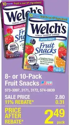 Menards 8- or 10-Pack Fruit Snacks offer