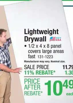Menards Lightweight Drywall offer