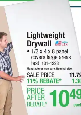 Menards Lightweight Drywall offer