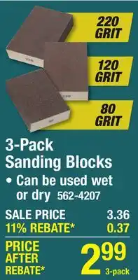 Menards 3-Pack Sanding Blocks offer