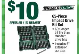 Menards 65-Piece Impact Drive Bit Set offer