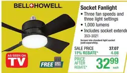 Menards Socket Fanlight offer