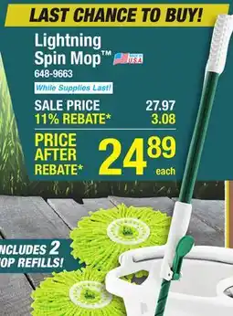 Menards Lightning Spin Mop offer