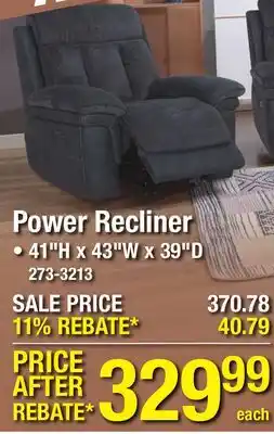 Menards Power Recliner offer