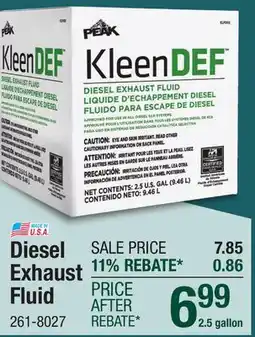 Menards Diesel Exhaust Fluid offer