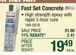 Menards Fast Set Concrete offer