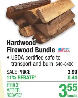 Menards Hardwood Firewood Bundle offer