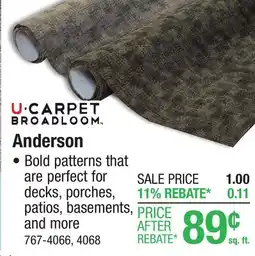 Menards U•CARPET BROADLOOM Anderson offer