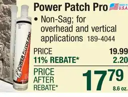 Menards Power Patch Pro offer