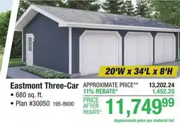 Menards Eastmont Three-Car offer