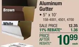 Menards Aluminum Gutter offer