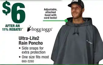 Menards Ultra-Lite2 Rain Poncho offer