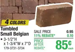 Menards Tumbled Small Belgian offer