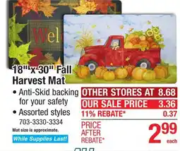 Menards 18 x 30 Fall Harvest Mat offer