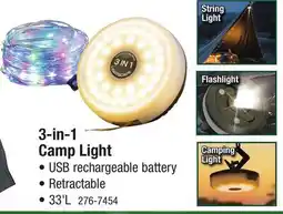 Menards 3-in-1 Camp Light offer