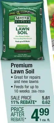 Menards Premium Lawn Soil offer
