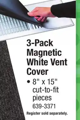 Menards 3-Pack Magnetic White Vent Cover offer
