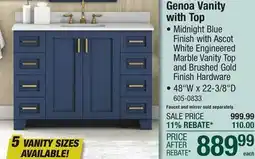 Menards Genoa Vanity with Top offer