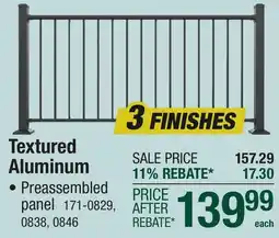 Menards Textured Aluminum offer