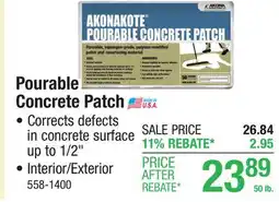 Menards Pourable Concrete Patch offer