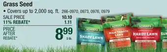 Menards Grass Seed offer