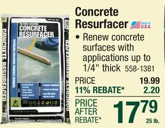 Menards Concrete Resurfacer offer